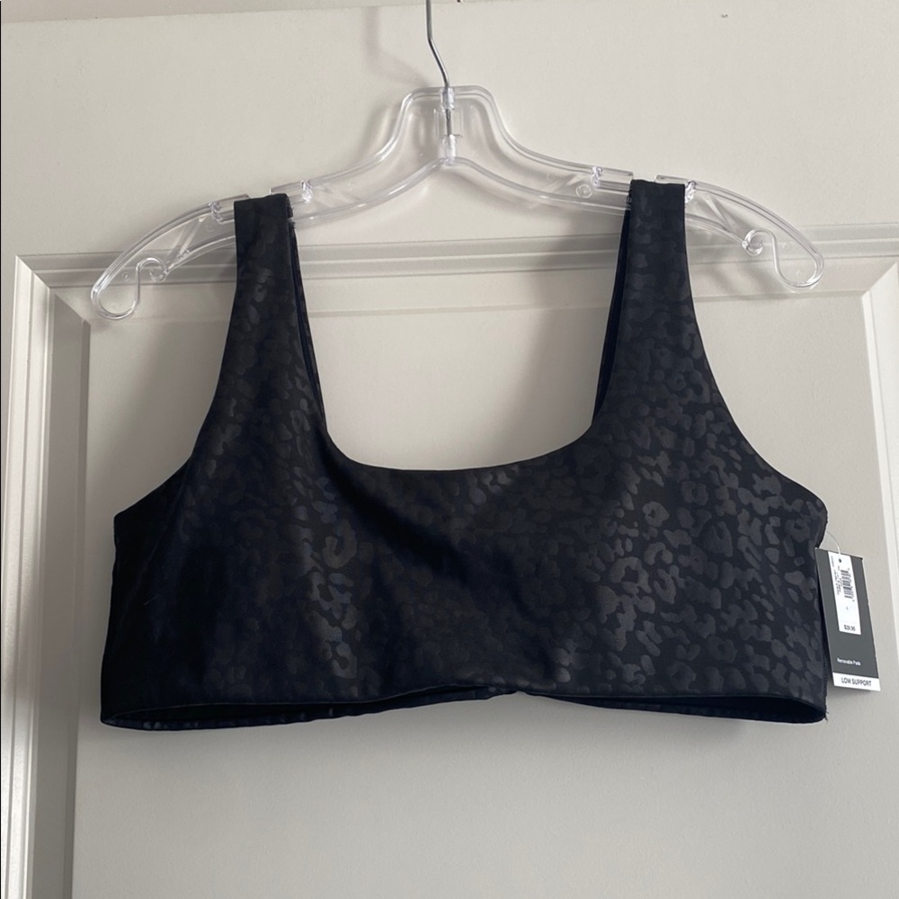 GAP Black Leopard Print Bralette - NEW